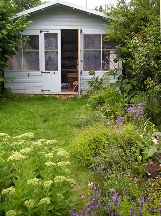 Shed in summer