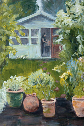 painting of shed